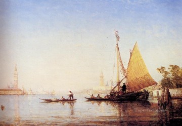 Félix Ziem Painting - El barco del Gran Canal de Venecia Barbizon Felix Ziem